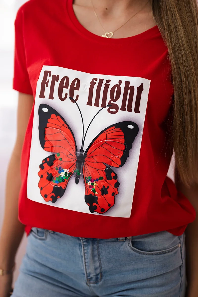 Bluzka Free Flight czerwona 4 Bluzka Free Flight czerwona - obrazek 4