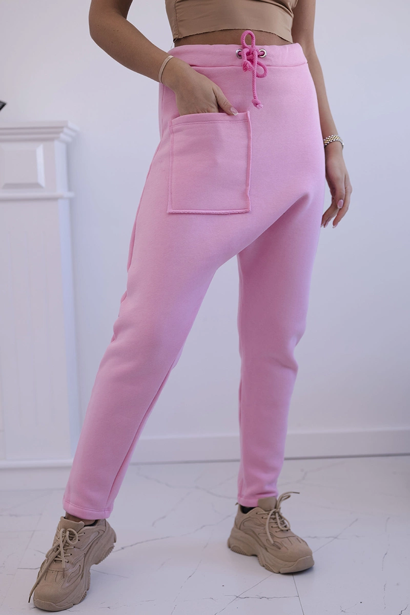 Komplet ze spodniami Baggy jasny różowy 4 Komplet ze spodniami Baggy jasny różowy - obrazek 4