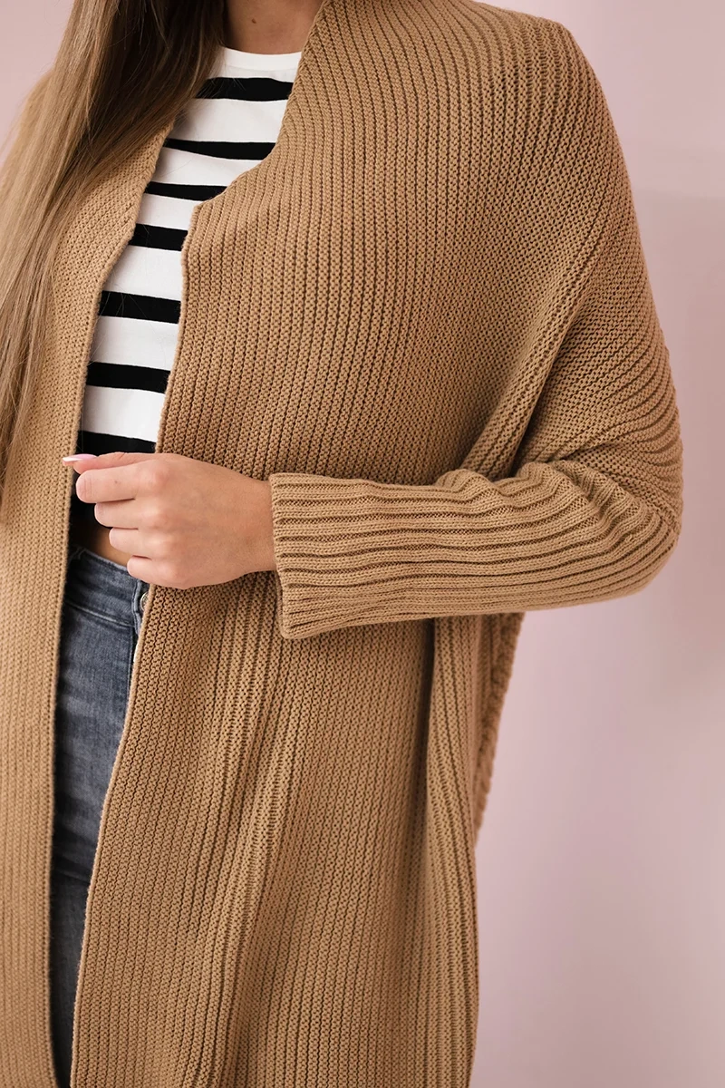 Sweter z rękawami typu nietoperz camelowy 4 Sweter z rękawami typu nietoperz camelowy - obrazek 4