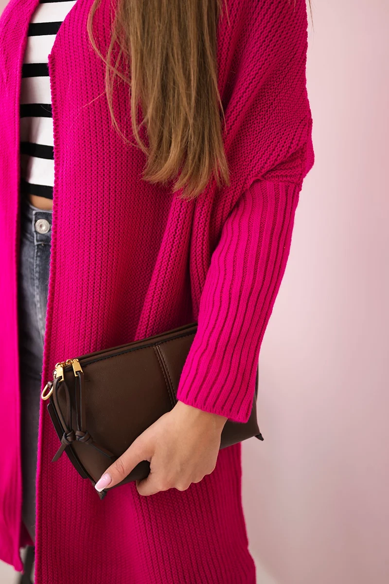 Sweter z rękawami typu nietoperz fuksja 4 Sweter z rękawami typu nietoperz fuksja - obrazek 4
