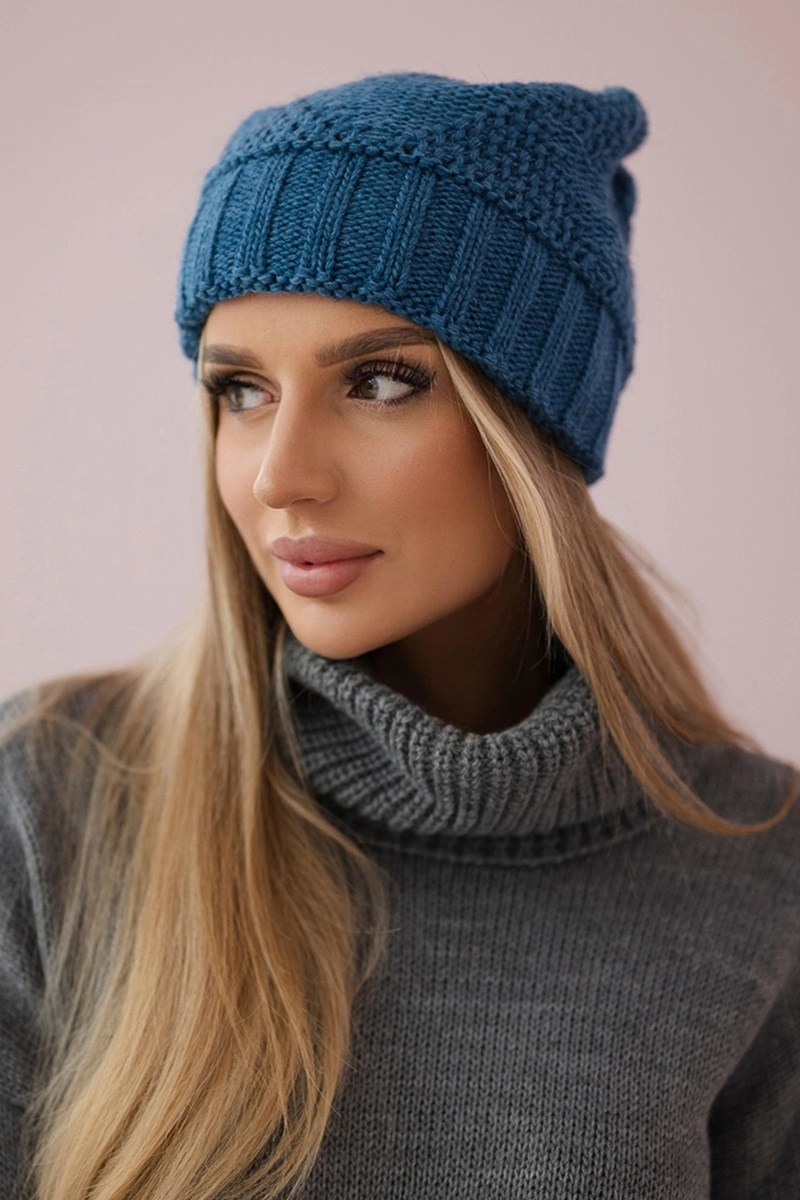 Czapka damska Dagmara K332 ciemno jeansowa 1 Czapka damska Dagmara K332 ciemno jeansowa