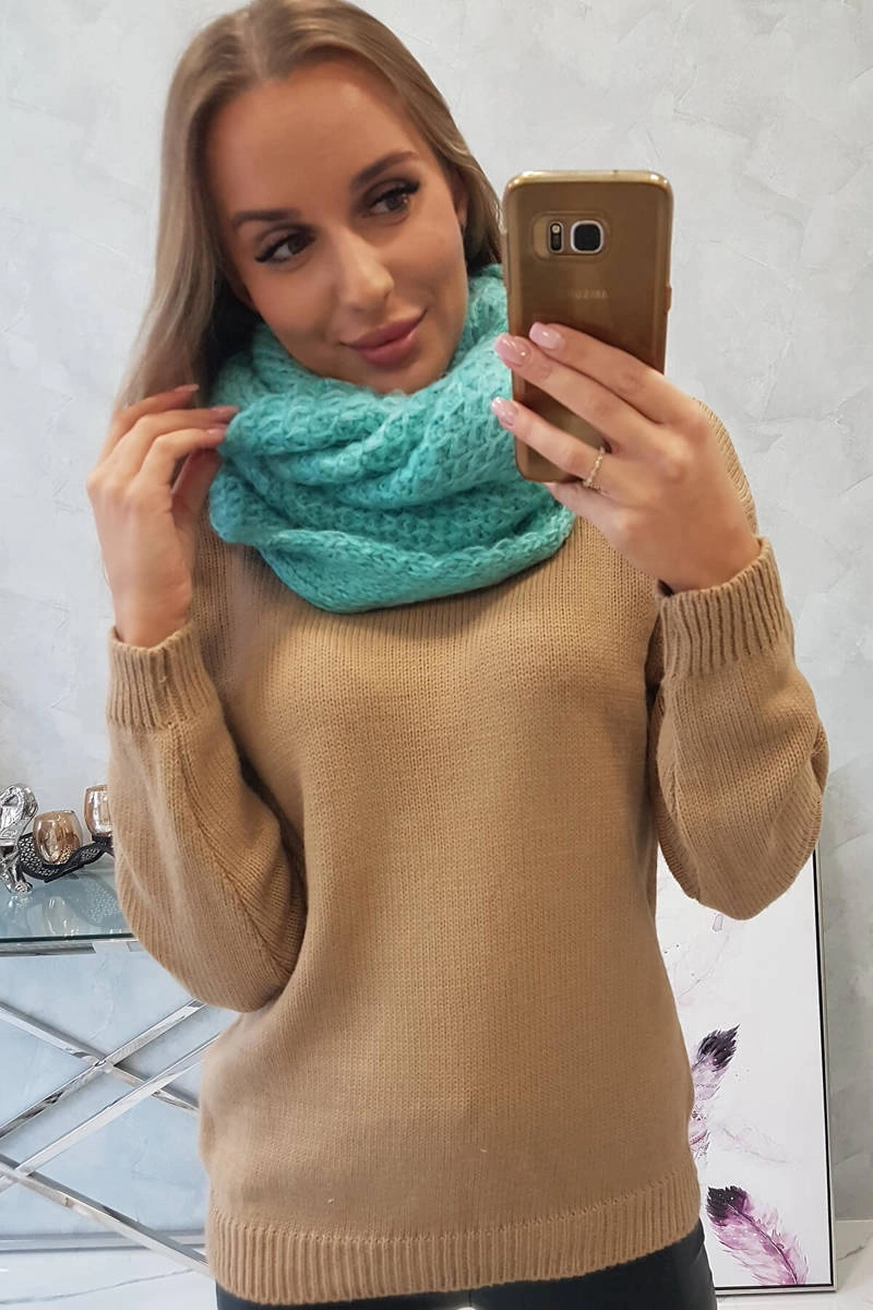KN17 Komin damski miętowy 3 KN17 Komin damski miętowy - obrazek 3