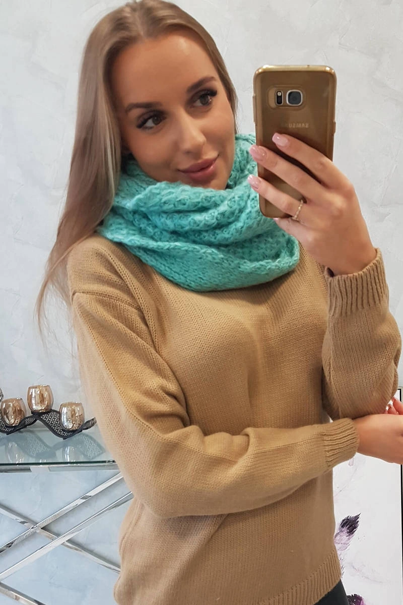 KN17 Komin damski miętowy 4 KN17 Komin damski miętowy - obrazek 4