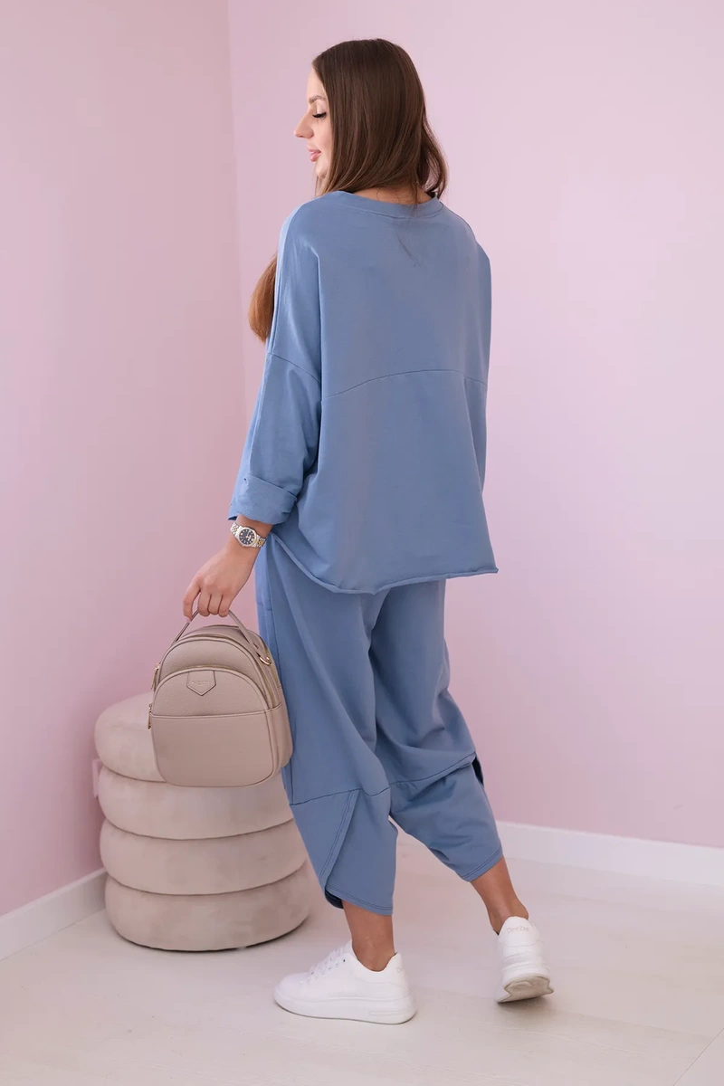 Komplet bawełniany bluza + spodnie jeansowy 4 Komplet bawełniany bluza + spodnie jeansowy - obrazek 4